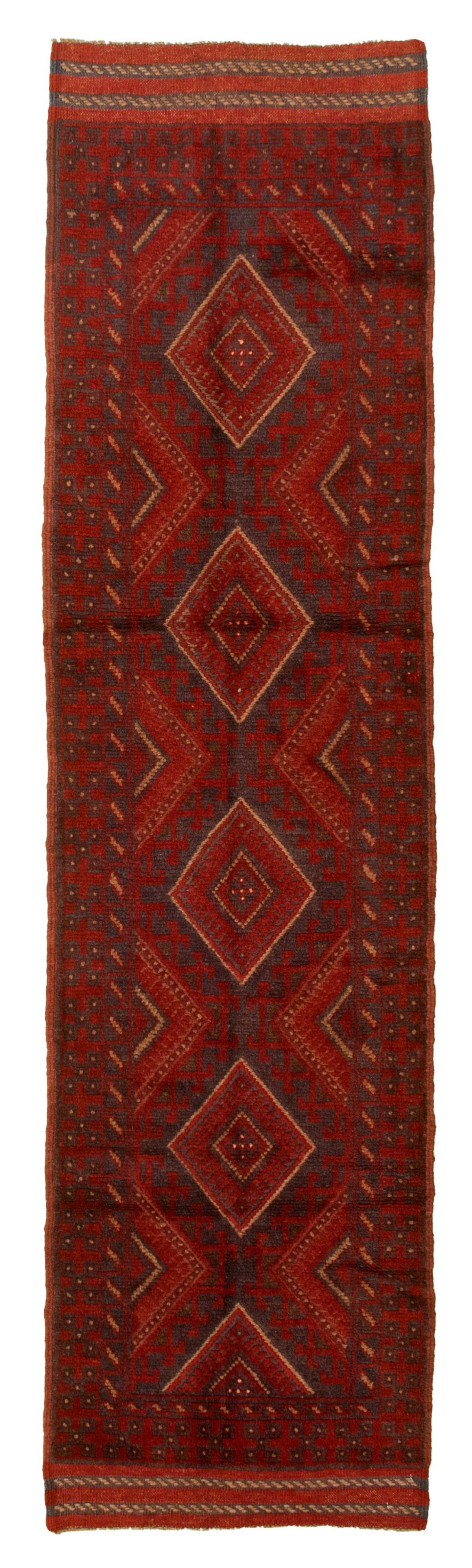 Hand-knotted Tajik Caucasian Red Wool Rug 2'2" x 8'3"  Size: 2'2" x 8'3"  