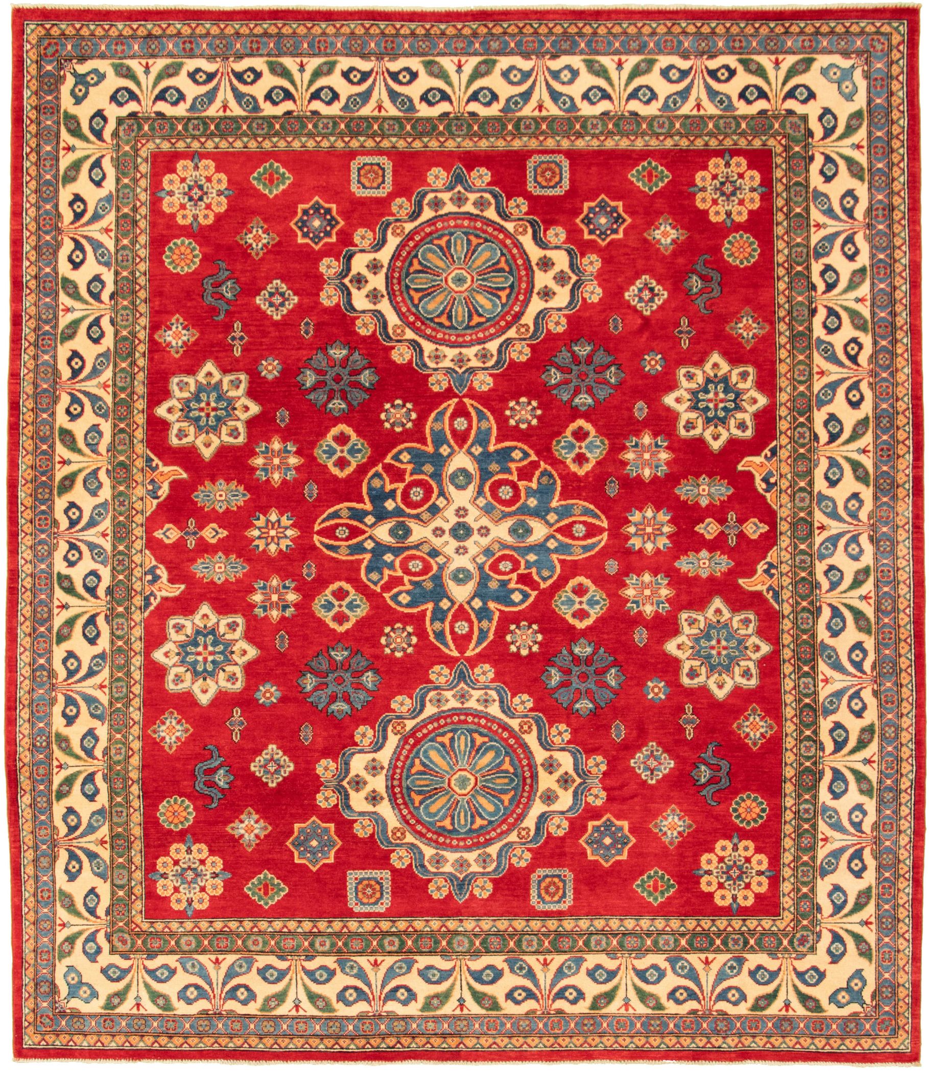 Hand-knotted Finest Gazni Red Wool Rug 8'6" x 10'0" Size: 8'6" x 10'0"  