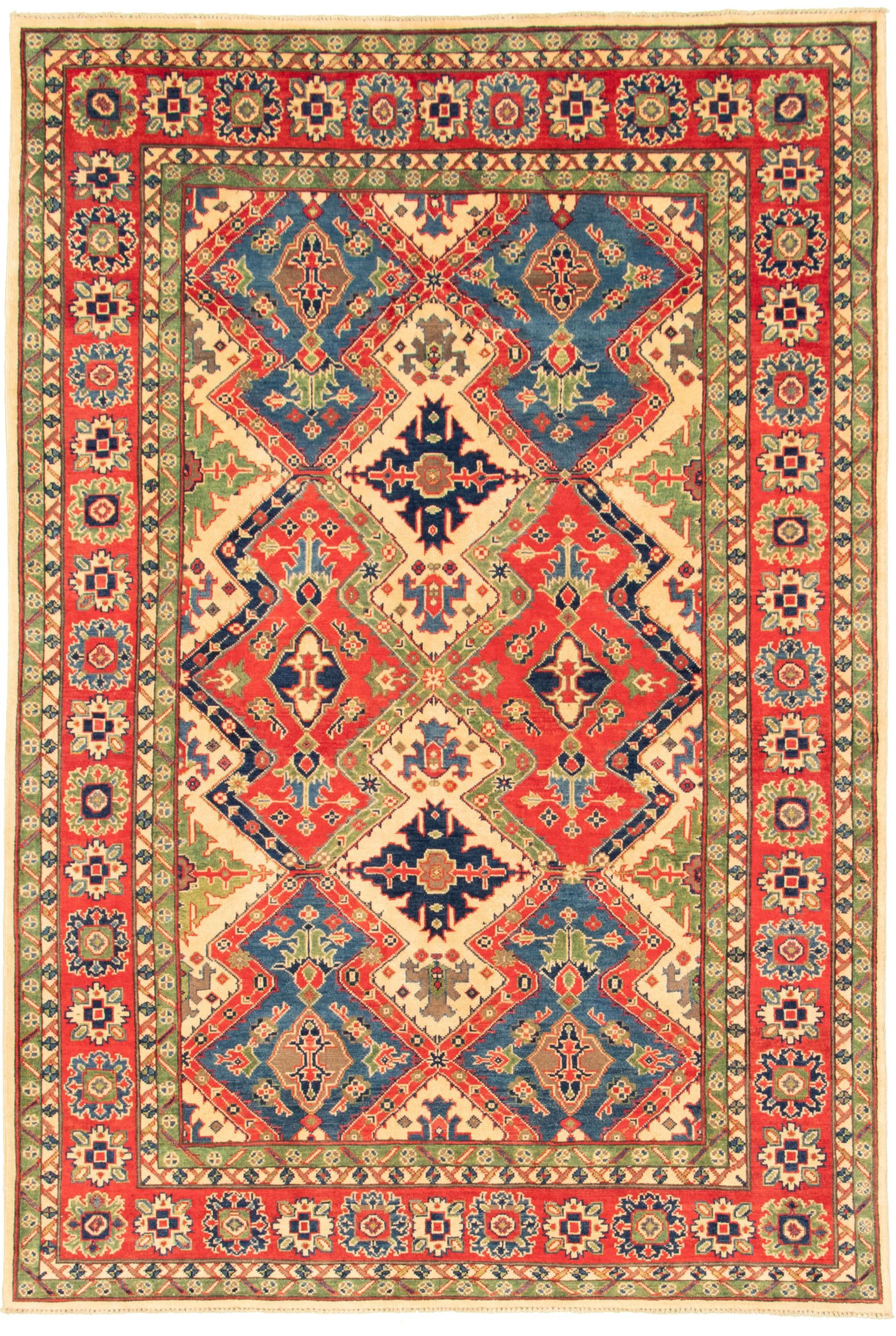 Hand-knotted Finest Gazni Red Wool Rug 6'0" x 8'9" Size: 6'0" x 8'9"  