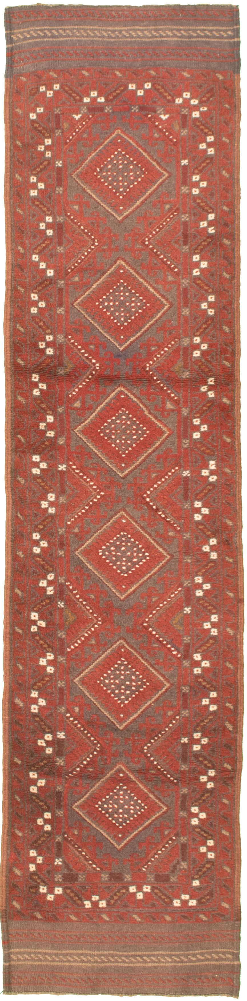 Hand-knotted Tajik Caucasian Dark Grey Wool Rug 2'0" x 8'9" Size: 2'0" x 8'9"  