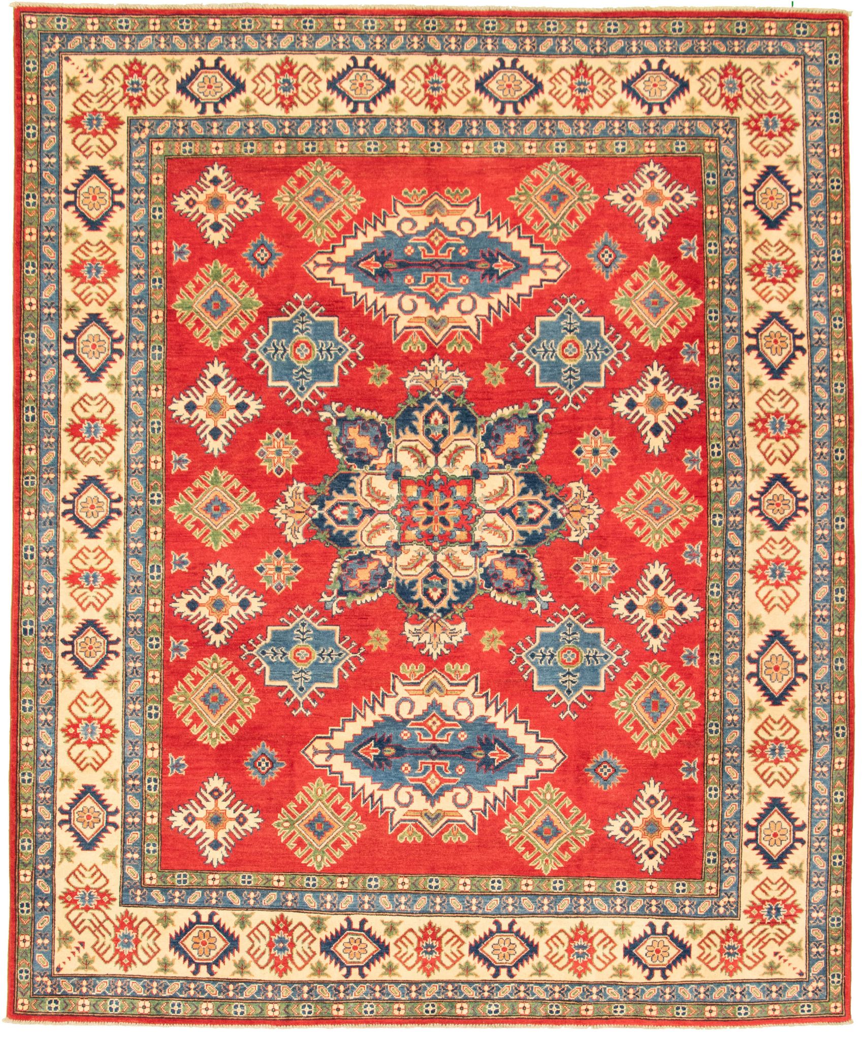Hand-knotted Finest Gazni Red Wool Rug 8'2" x 9'9"  Size: 8'2" x 9'9"  