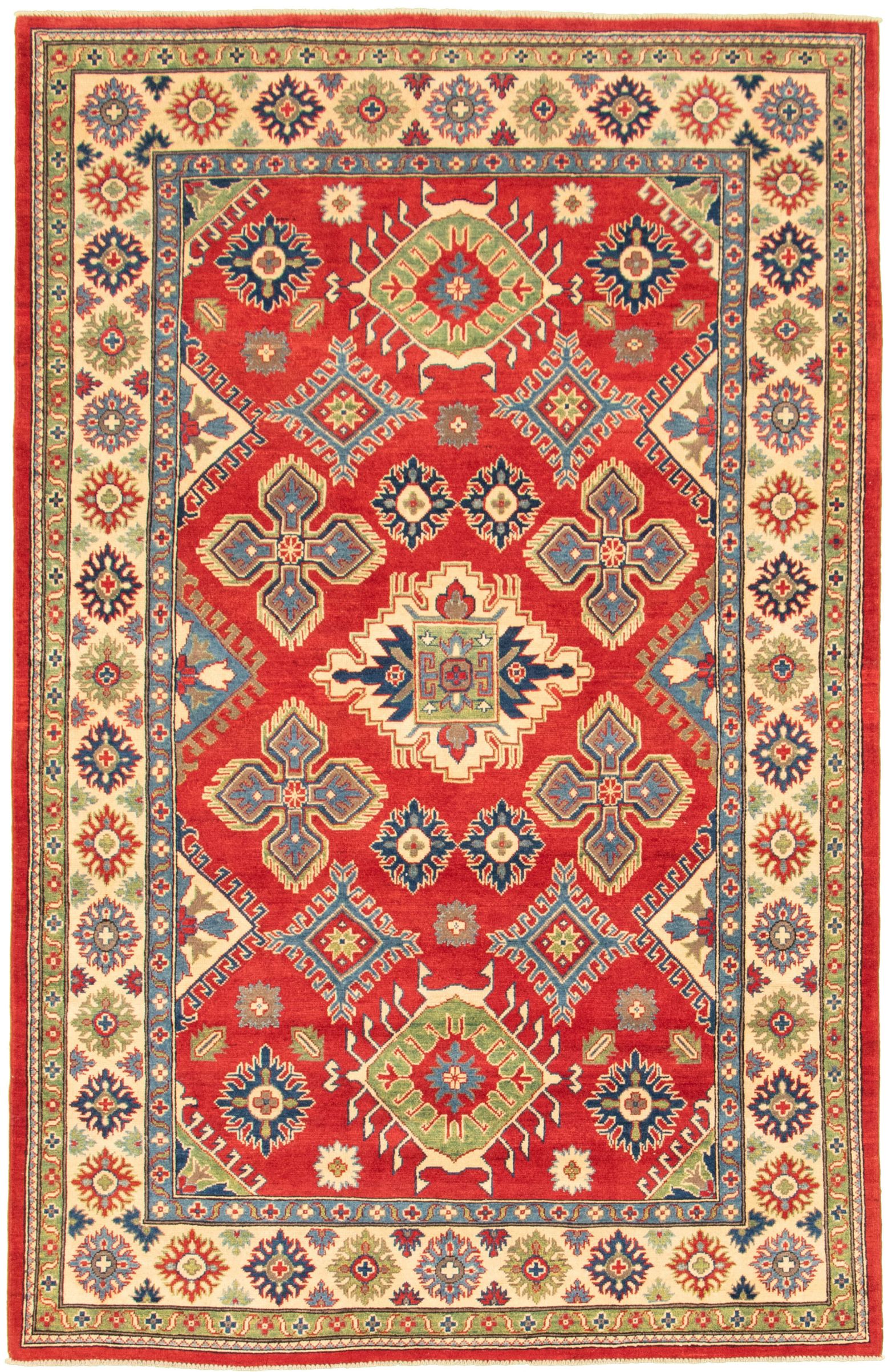 Hand-knotted Finest Gazni Red Wool Rug 5'11" x 9'5" Size: 5'11" x 9'5"  