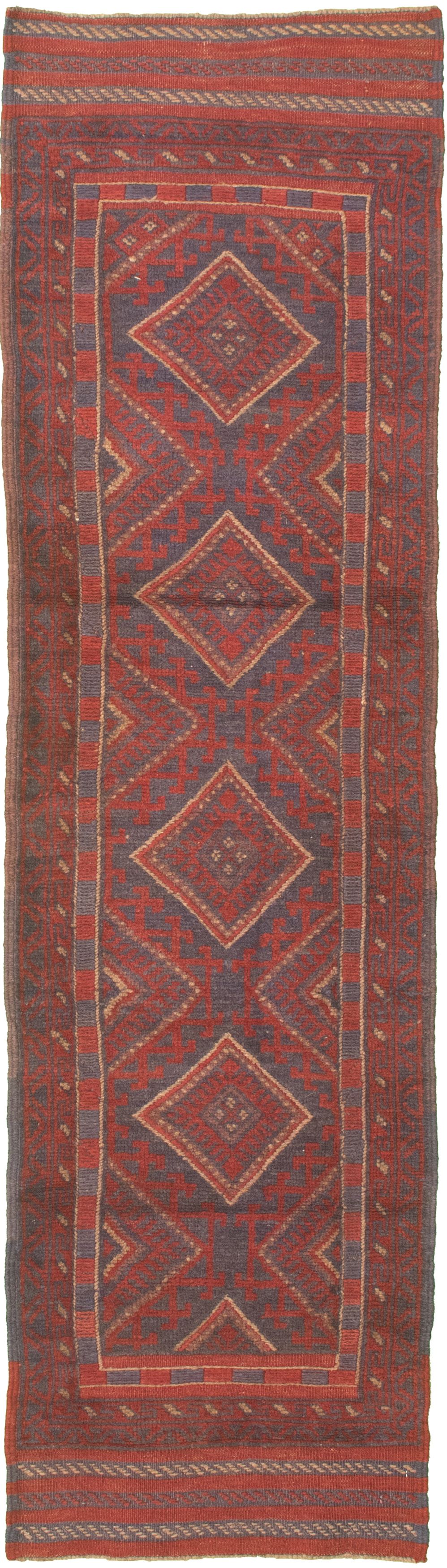 Hand-knotted Tajik Caucasian Red Wool Rug 1'11" x 8'6"  Size: 1'11" x 8'6"  