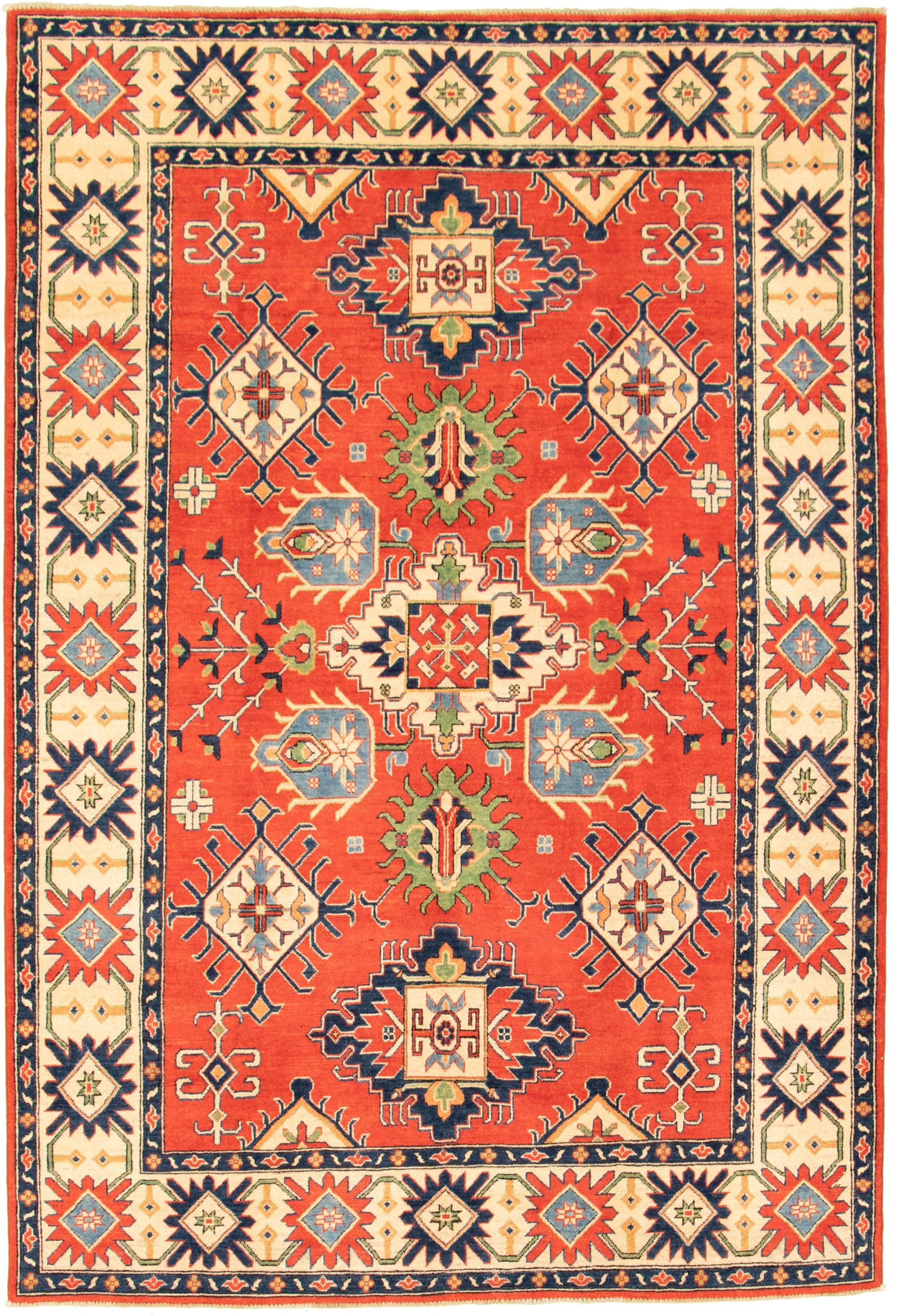 Hand-knotted Finest Gazni Red Wool Rug 6'9" x 9'6"  Size: 6'9" x 9'6"  