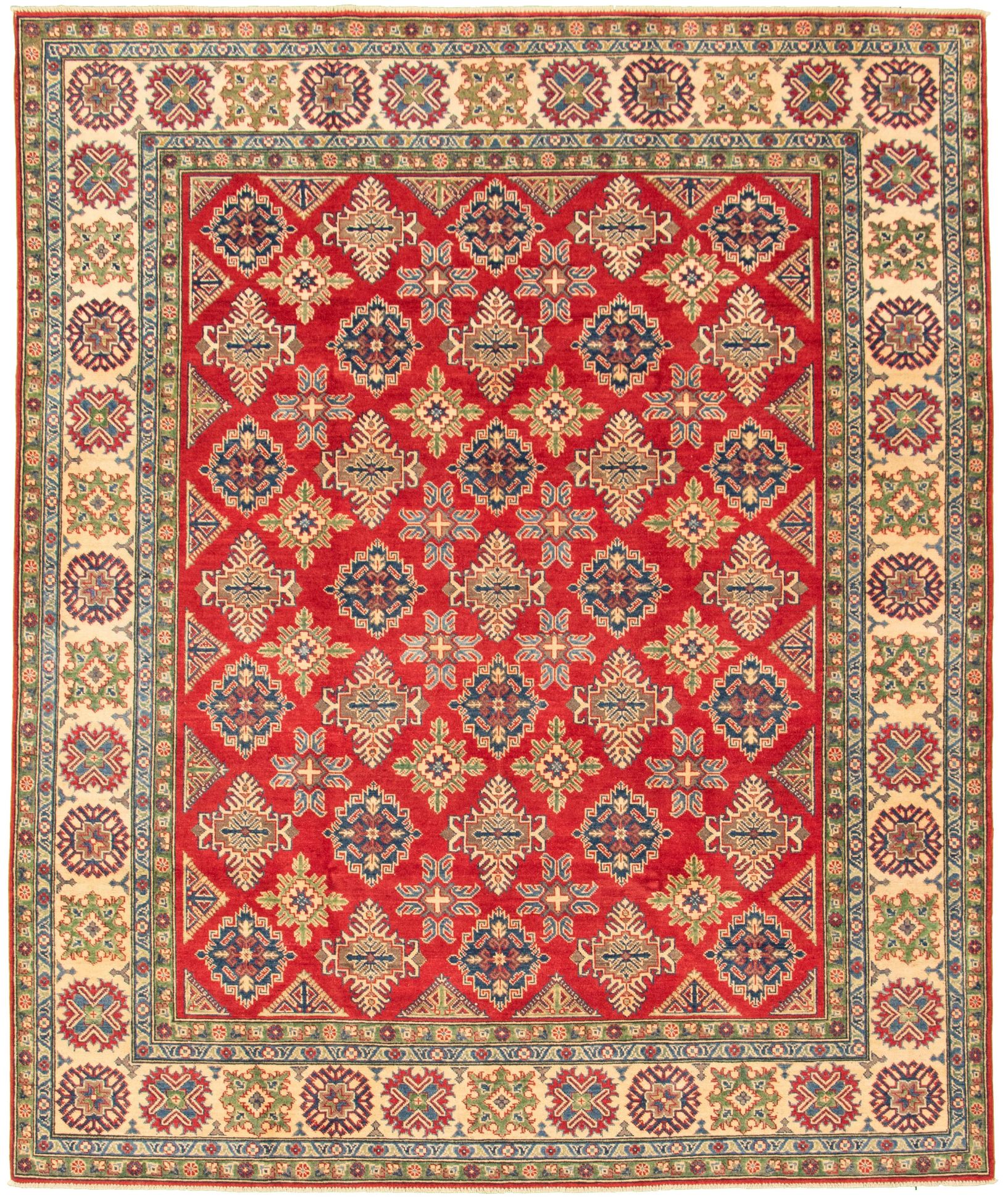 Hand-knotted Finest Gazni Red Wool Rug 7'11" x 9'11"  Size: 7'11" x 9'11"  