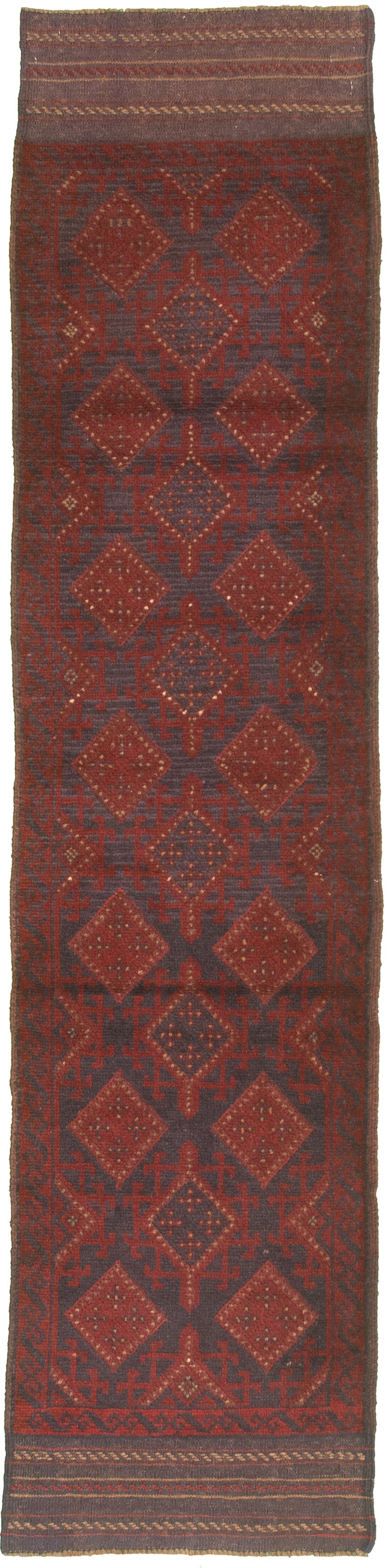 Hand-knotted Tajik Caucasian Dark Navy Wool Rug 2'0" x 8'8" Size: 2'0" x 8'8"  