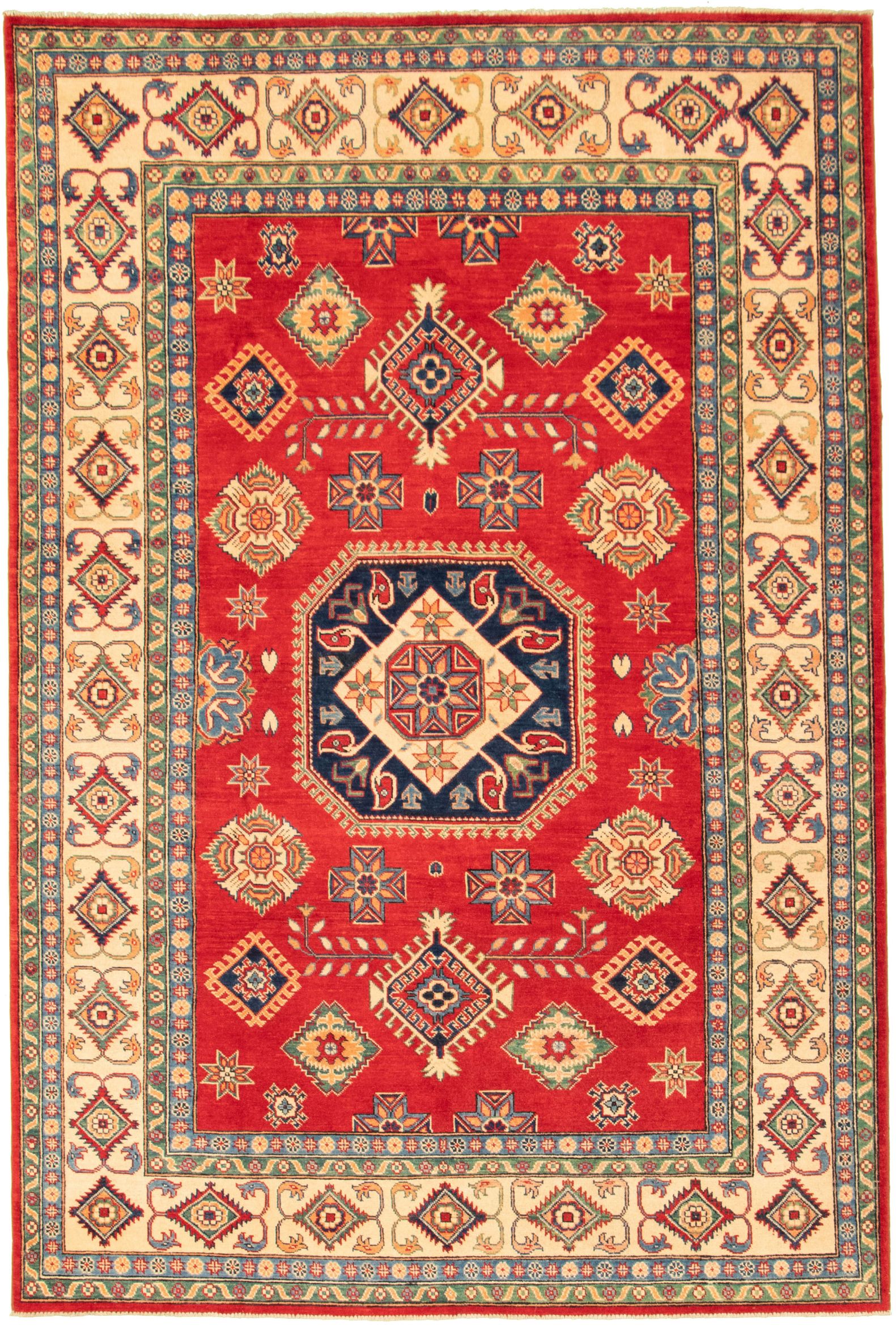 Hand-knotted Finest Gazni Red Wool Rug 6'8" x 9'10"  Size: 6'8" x 9'10"  