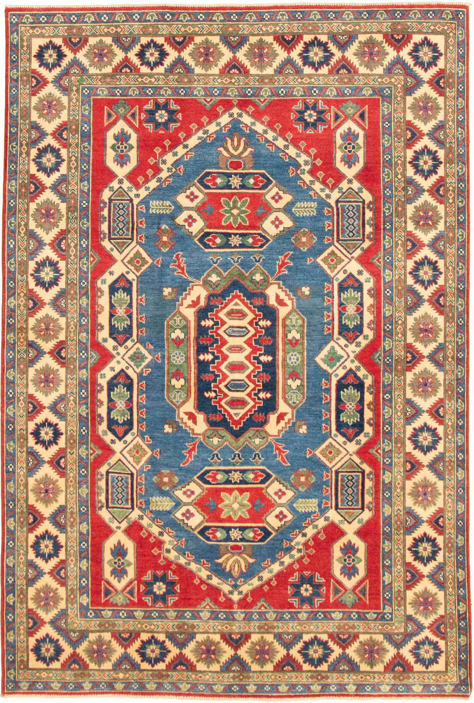 Hand-knotted Finest Gazni Red Wool Rug 6'7" x 9'9"  Size: 6'7" x 9'9"  