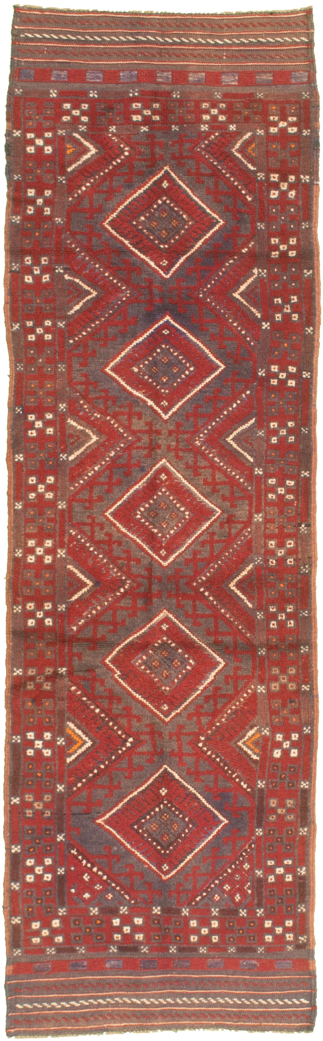 Hand-knotted Tajik Caucasian Grey Wool Rug 2'2" x 8'3" Size: 2'2" x 8'3"  