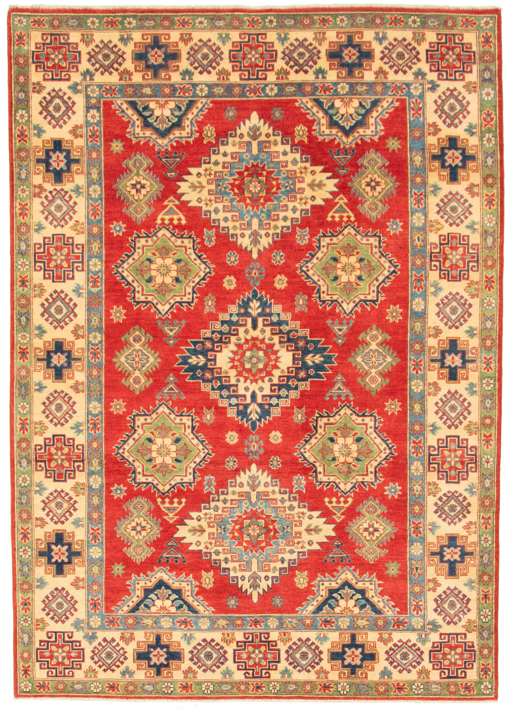 Hand-knotted Finest Gazni Red Wool Rug 6'8" x 9'9"  Size: 6'8" x 9'9"  