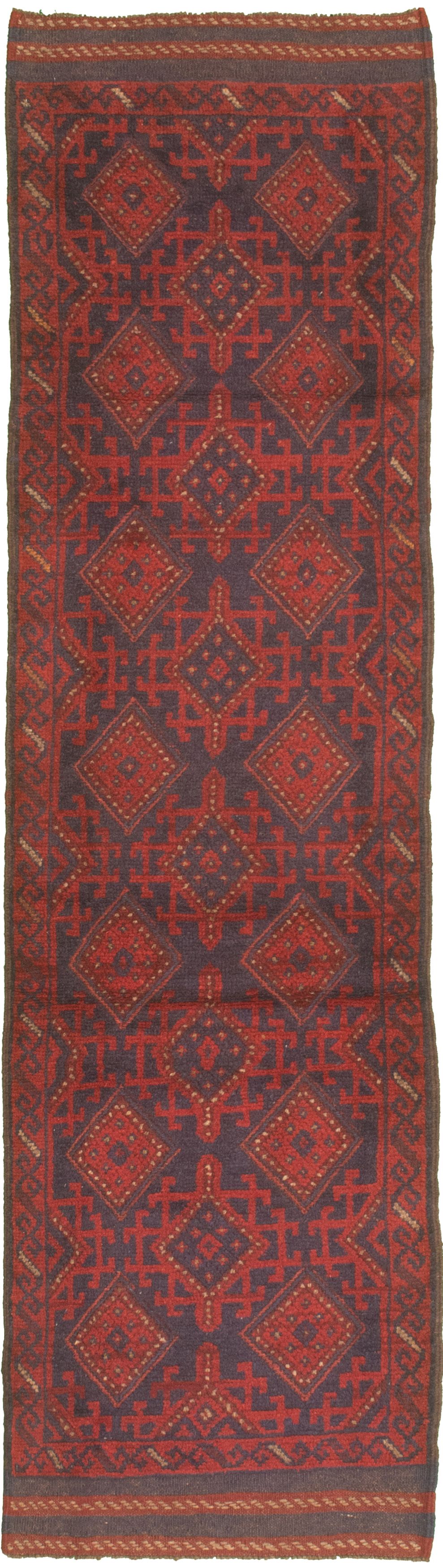 Hand-knotted Tajik Caucasian Red Wool Rug 2'0" x 8'3" (21) Size: 2'0" x 8'3"  