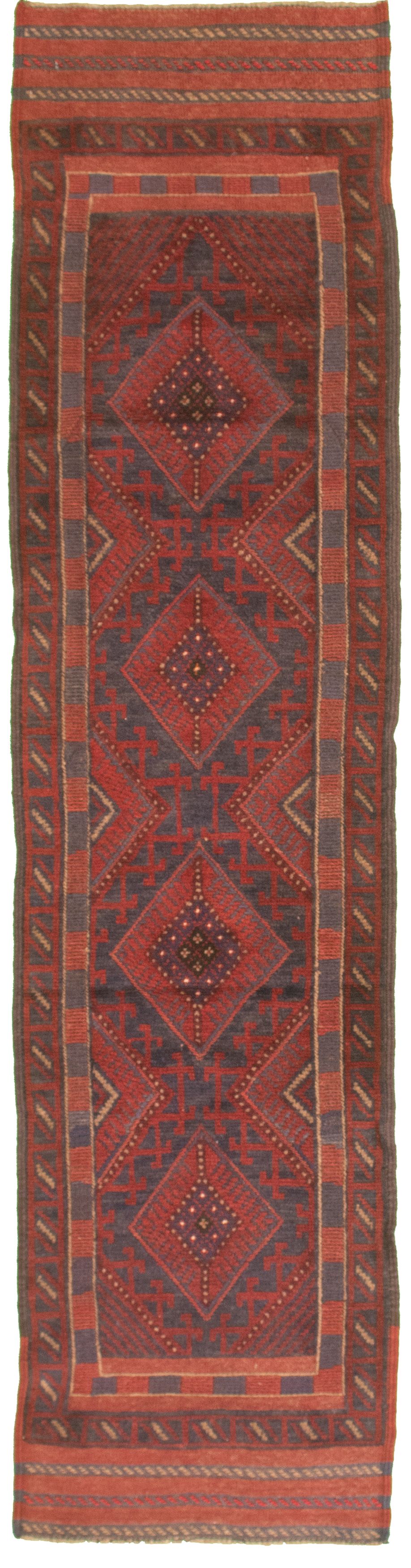Hand-knotted Tajik Caucasian Red Wool Rug 1'11" x 8'7"  Size: 1'11" x 8'7"  