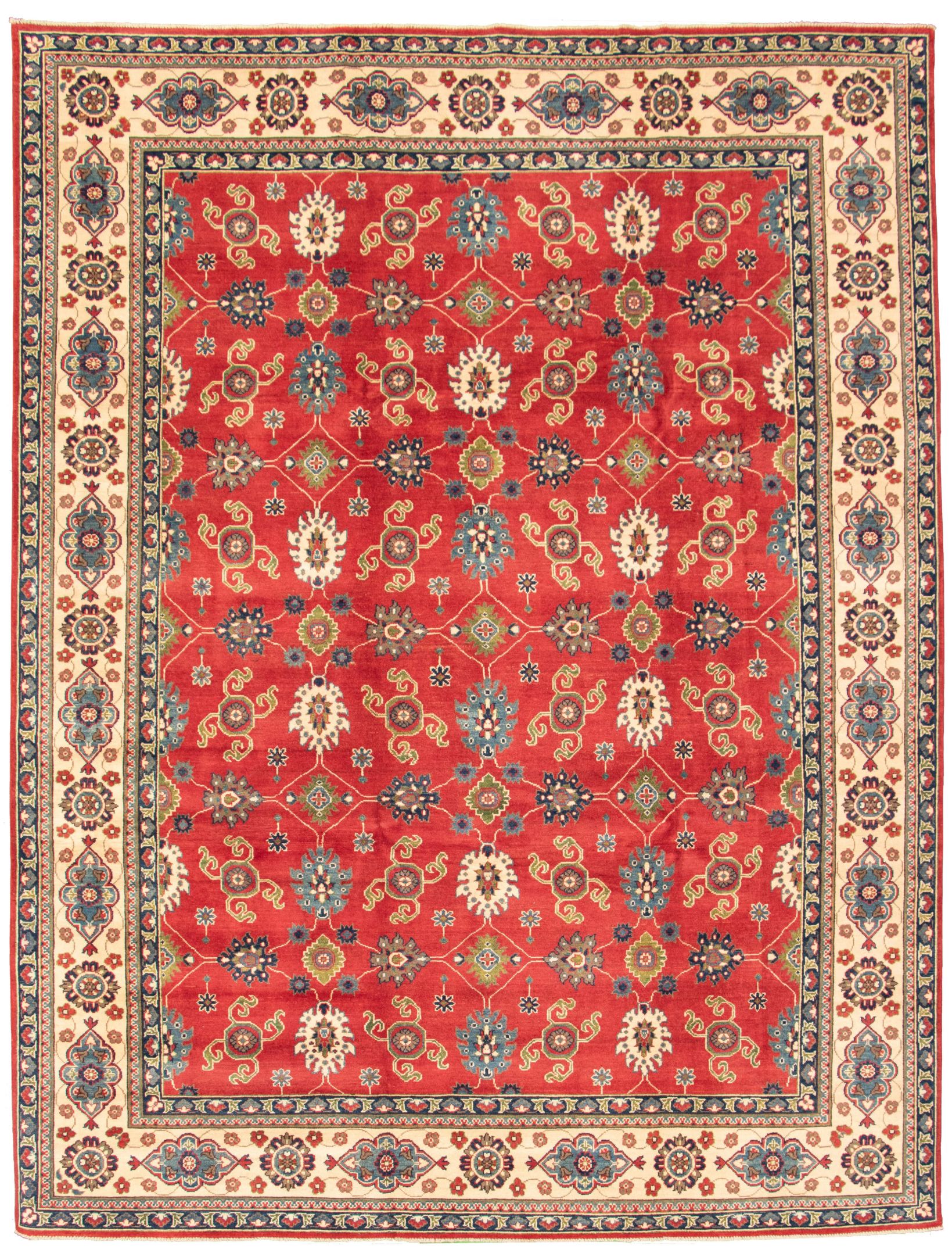 Hand-knotted Finest Gazni Red Wool Rug 9'4" x 11'11" Size: 9'4" x 11'11"  