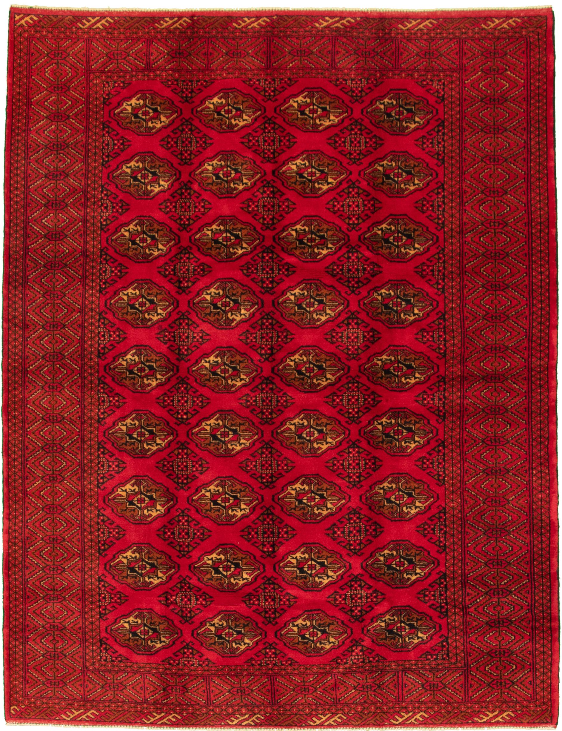 Hand-knotted Khal Mohammadi Red Wool Rug 6'6" x 8'6" Size: 6'6" x 8'6"  