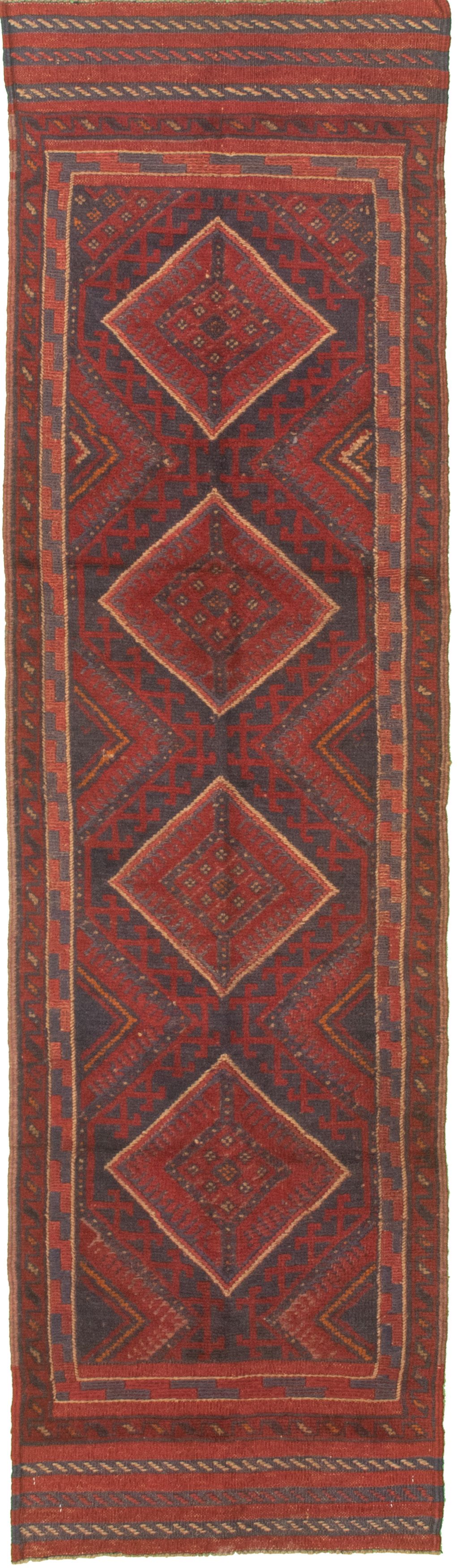 Hand-knotted Tajik Caucasian Red Wool Rug 2'0" x 8'5" (14) Size: 2'0" x 8'5"  