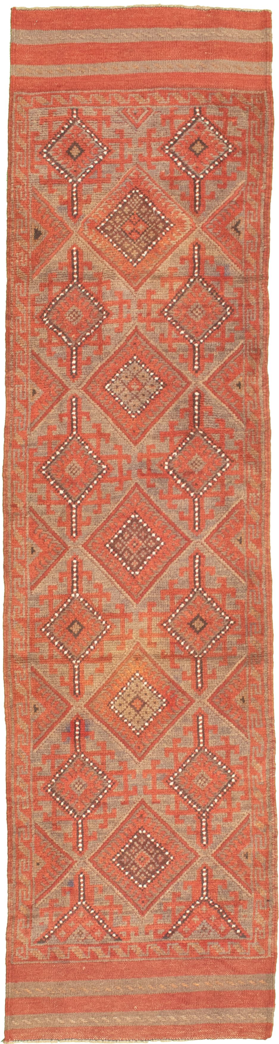 Hand-knotted Tajik Caucasian Khaki Wool Rug 2'1" x 8'3" Size: 2'1" x 8'3"  