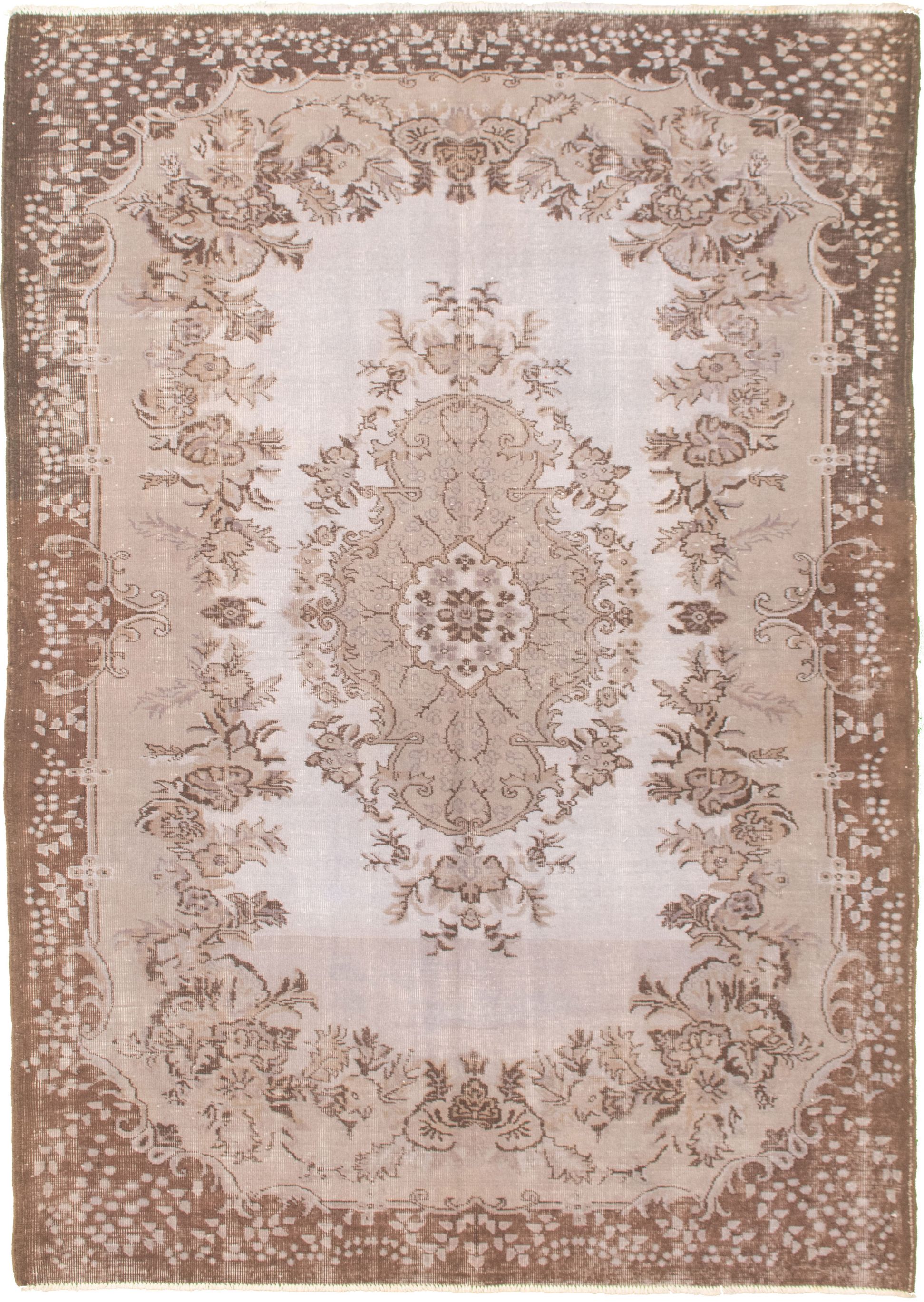 Hand-knotted Antalya Vintage Light Grey Wool Rug 6'6" x 9'6" Size: 6'6" x 9'6"  