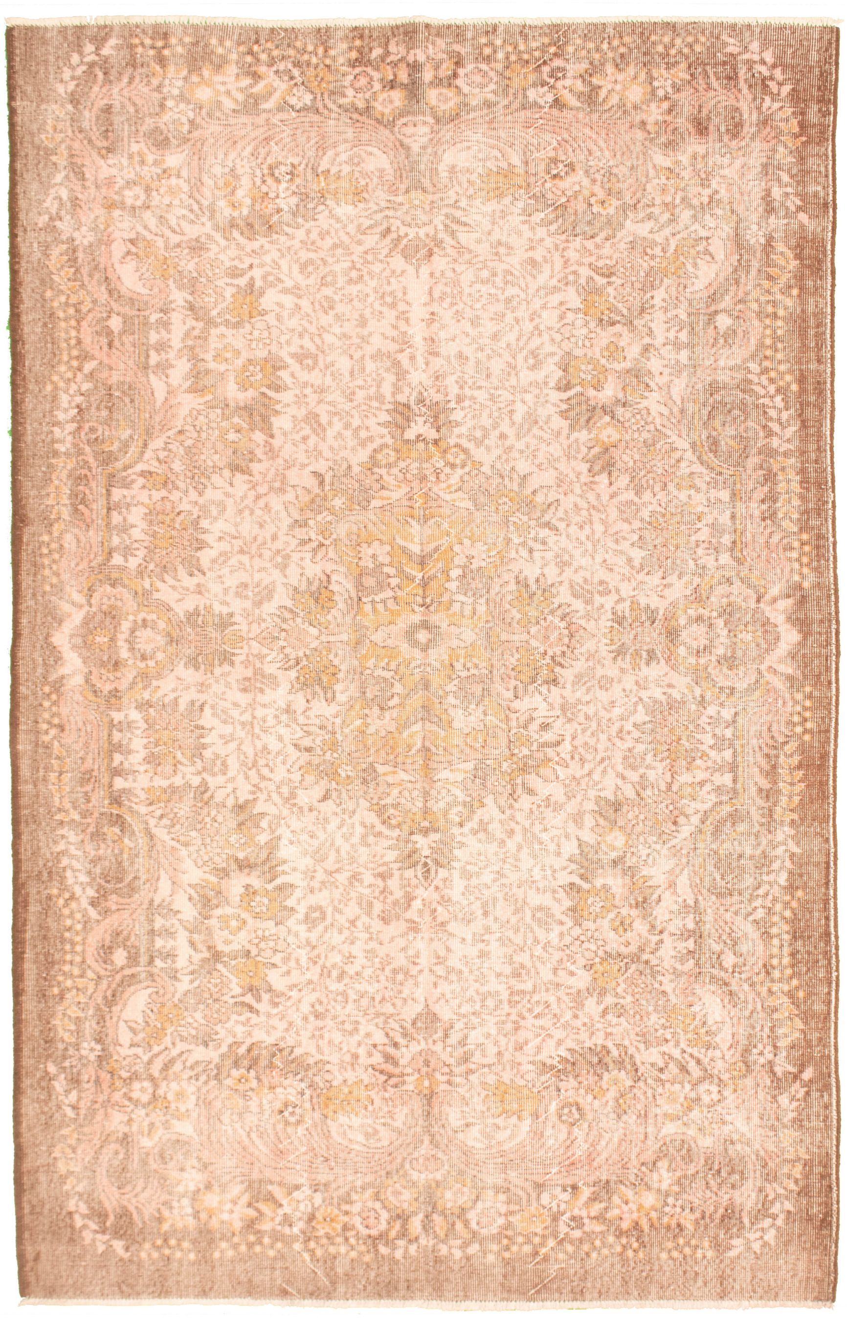 Hand-knotted Color Transition Salmon Wool Rug 6'1" x 9'10" Size: 6'1" x 9'10"  