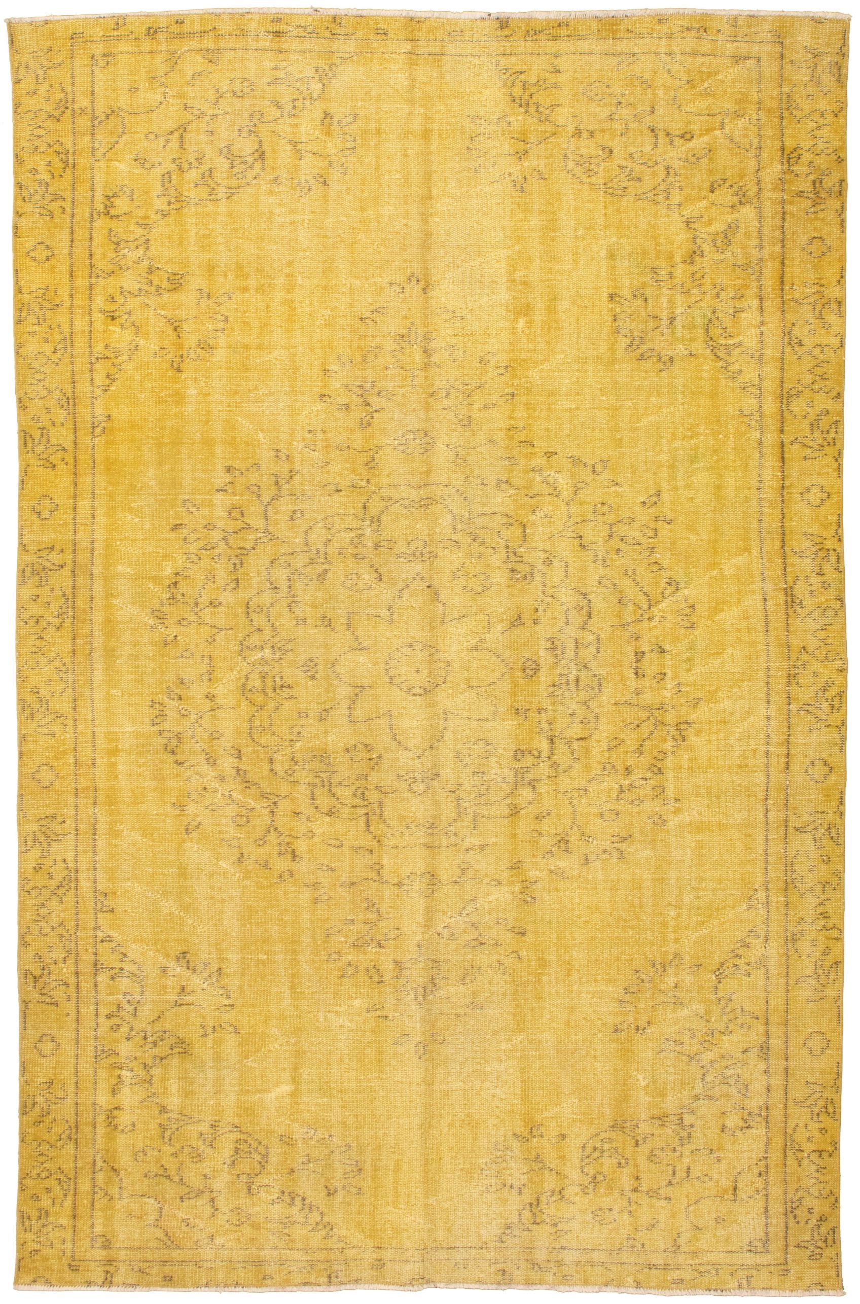 Hand-knotted Color Transition Gold Wool Rug 5'10" x 9'7" Size: 5'10" x 9'7"  