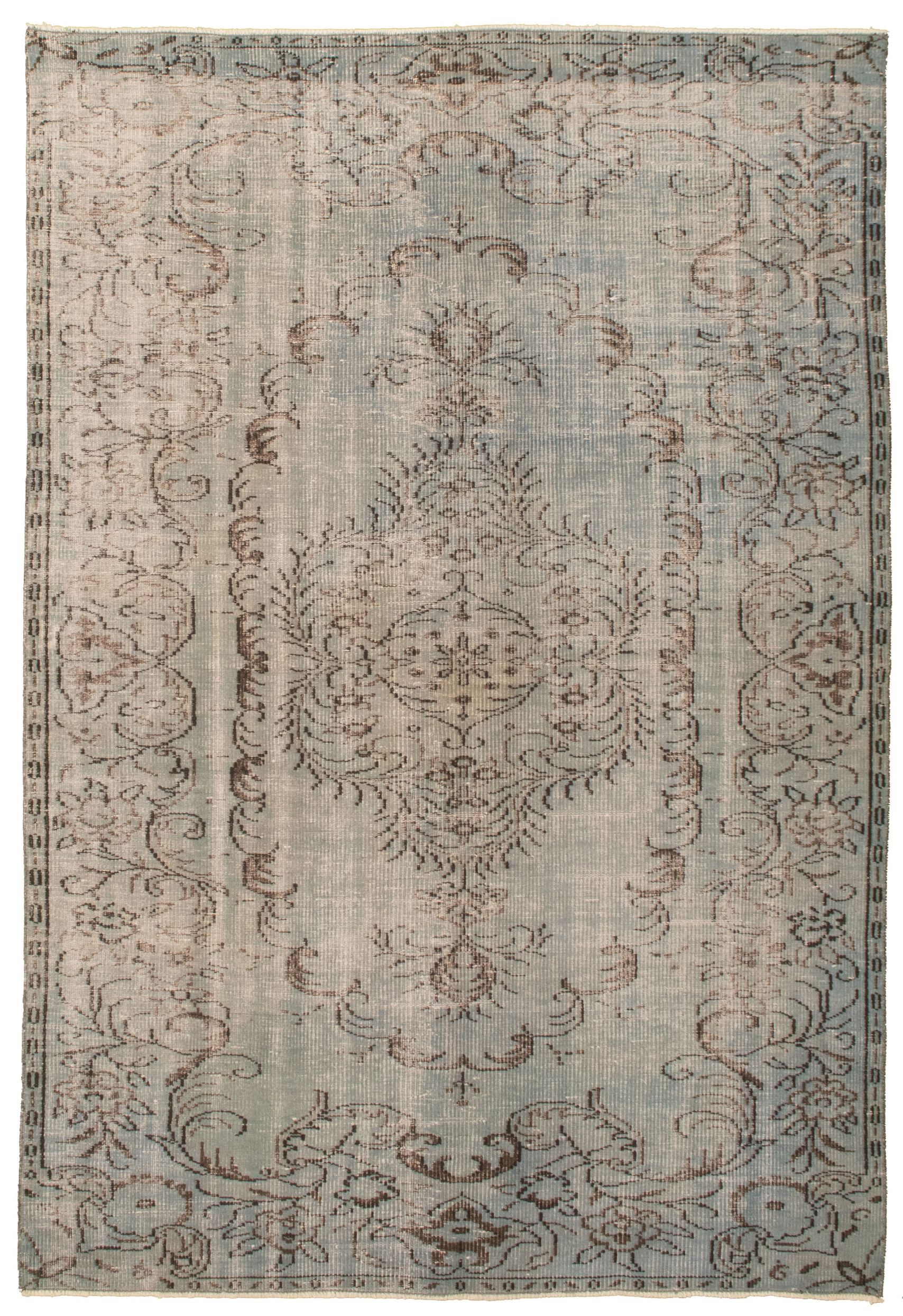 Hand-knotted Color Transition Grey Wool Rug 5'3" x 8'3" Size: 5'3" x 8'3"  