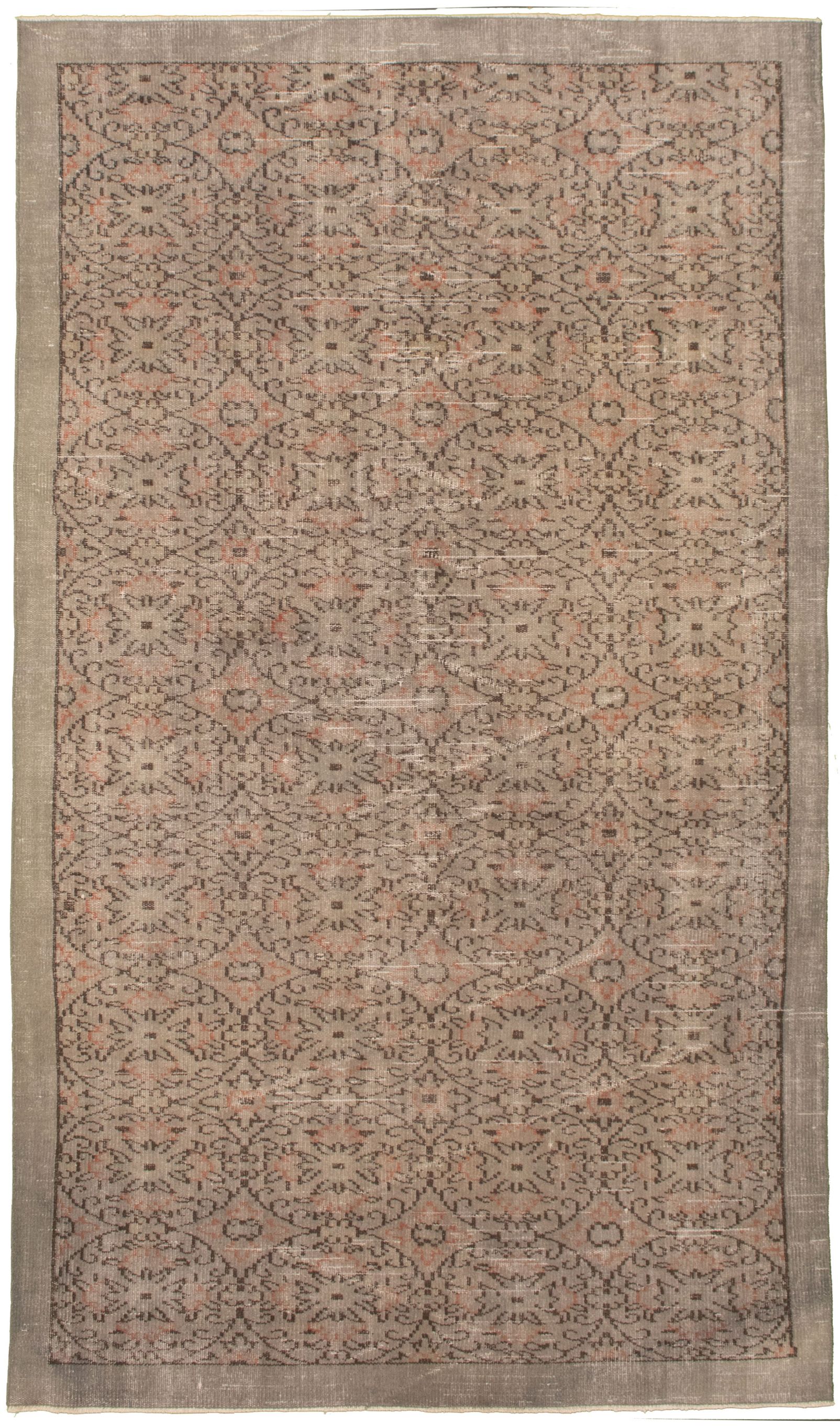 Hand-knotted Antalya Vintage Grey Wool Rug 5'7" x 9'10" Size: 5'7" x 9'10"  