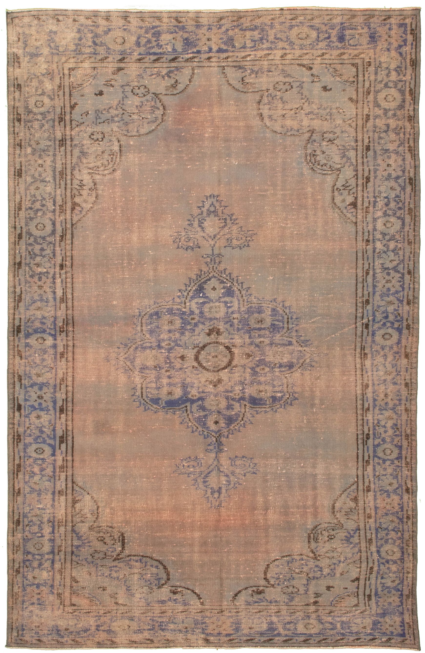 Hand-knotted Color Transition Grey Wool Rug 6'2" x 9'11" Size: 6'2" x 9'11"  