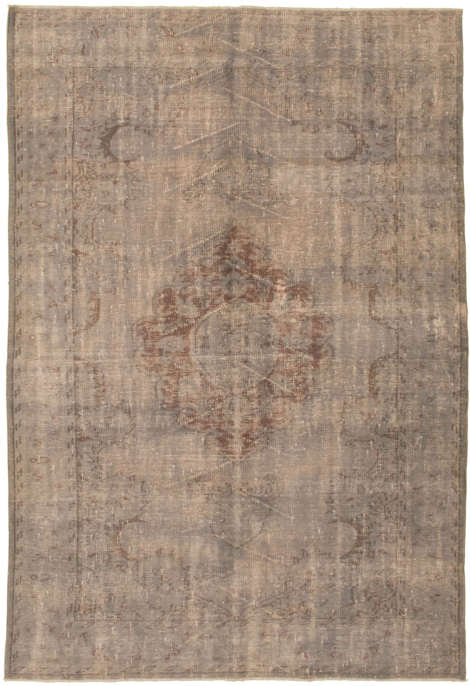 Hand-knotted Antalya Vintage Grey Wool Rug 6'2" x 9'7" Size: 6'2" x 9'7"  