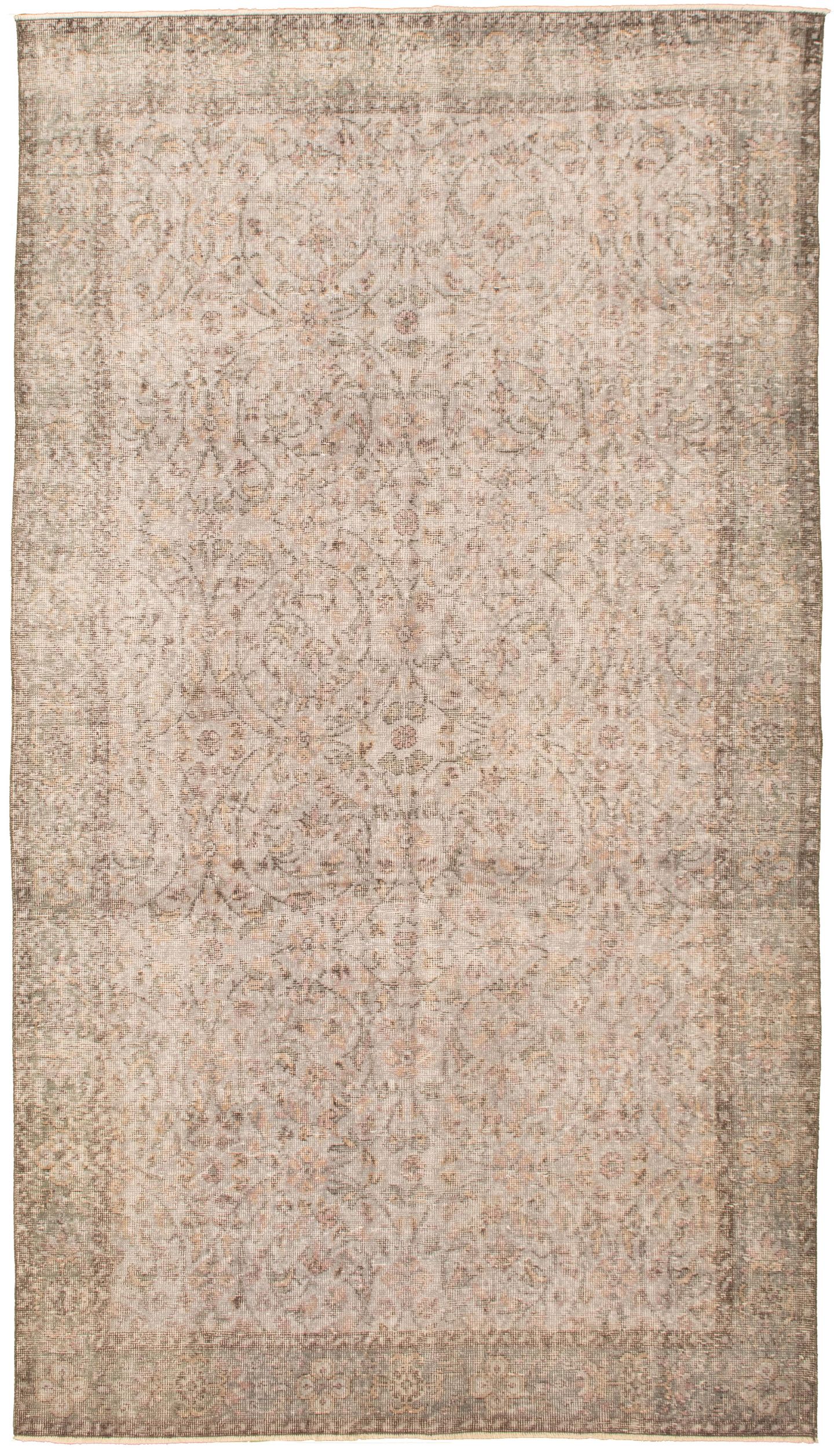 Hand-knotted Color Transition Grey Wool Rug 5'5" x 10'0" Size: 5'5" x 10'0"  