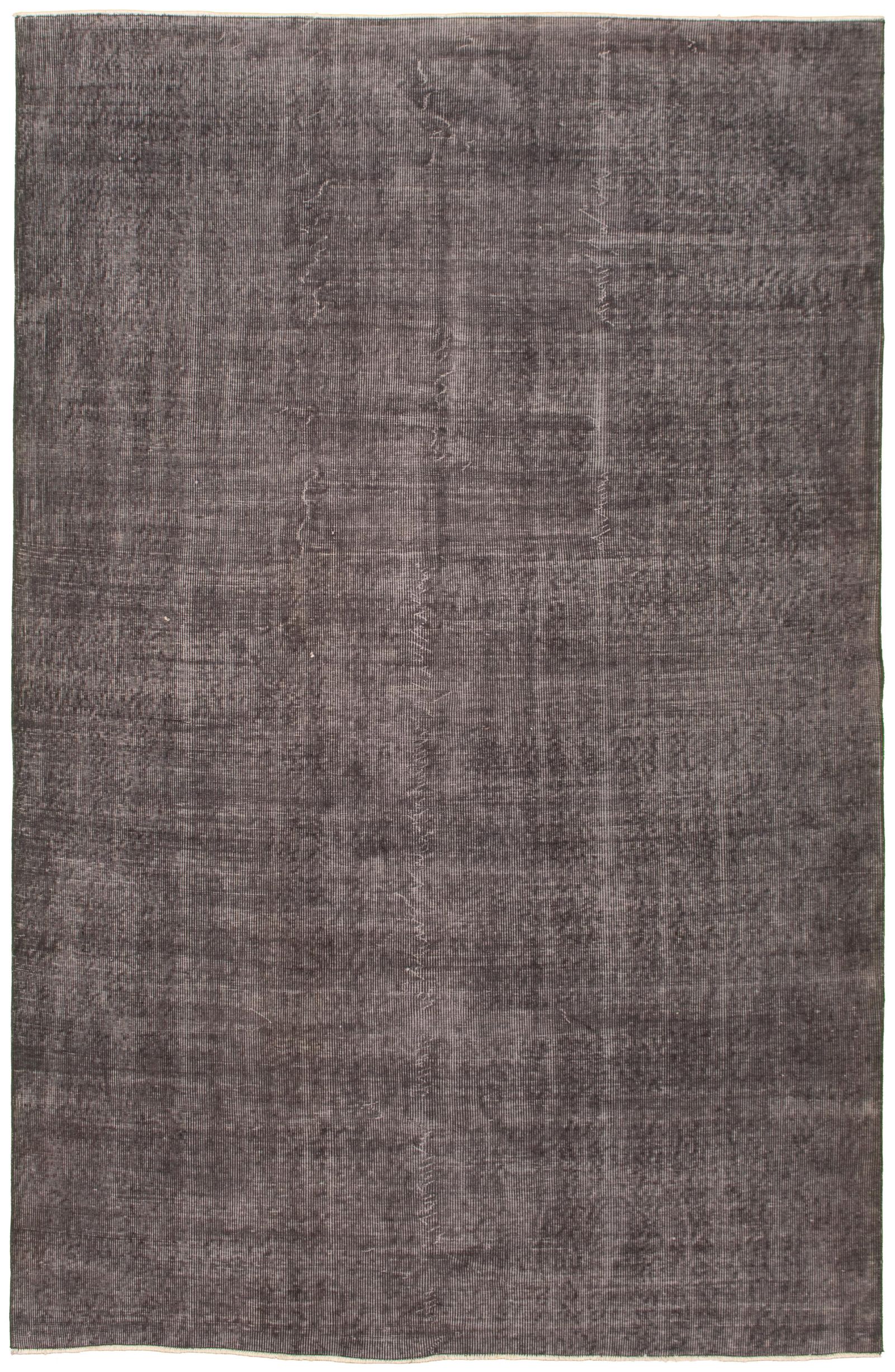 Hand-knotted Color Transition Dark Grey Wool Rug 6'1" x 9'10" Size: 6'1" x 9'10"  