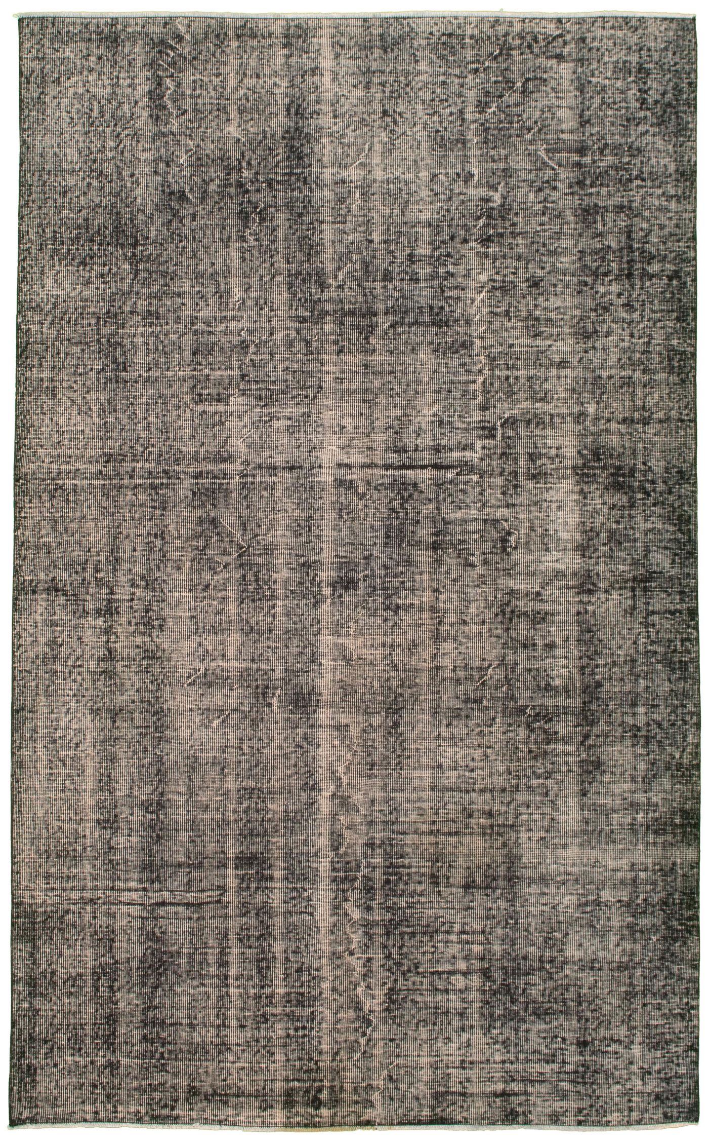 Hand-knotted Color Transition Black Wool Rug 5'3" x 8'6" Size: 5'3" x 8'6"  