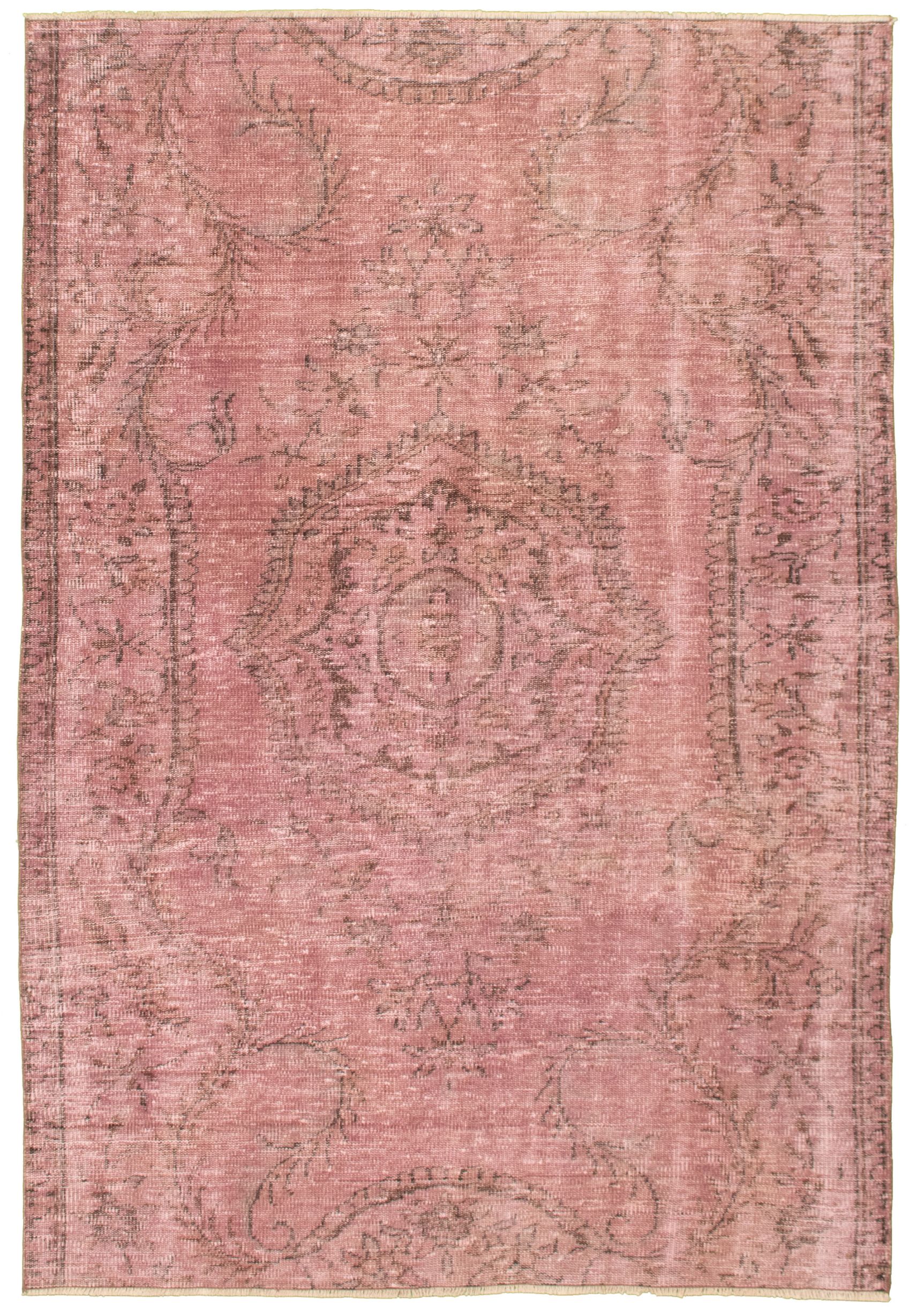 Hand-knotted Color Transition Purple Wool Rug 4'10" x 6'11" Size: 4'10" x 6'11"  