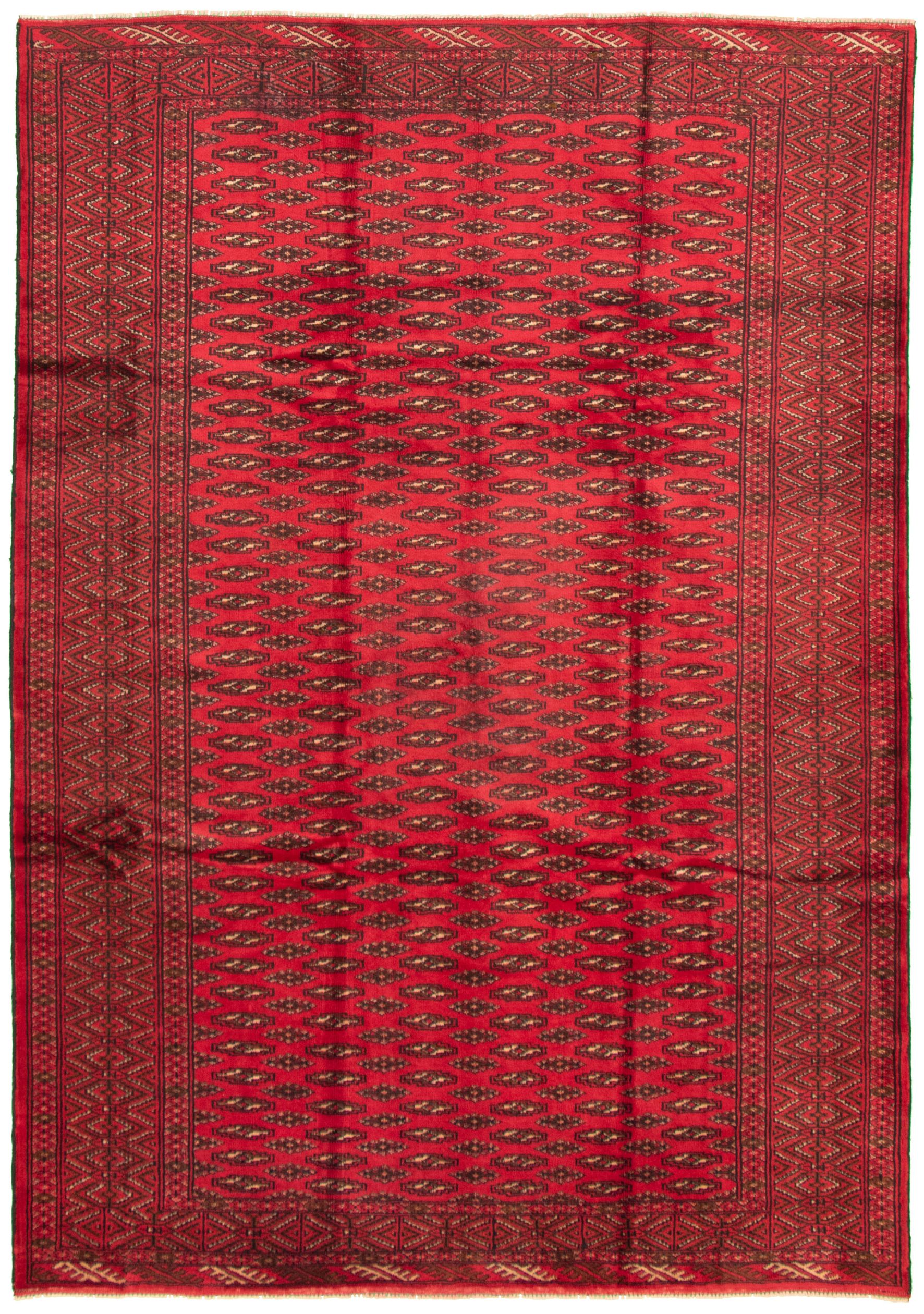 Hand-knotted Khal Mohammadi Red Wool Rug 6'6" x 9'4"  Size: 6'6" x 9'4"  