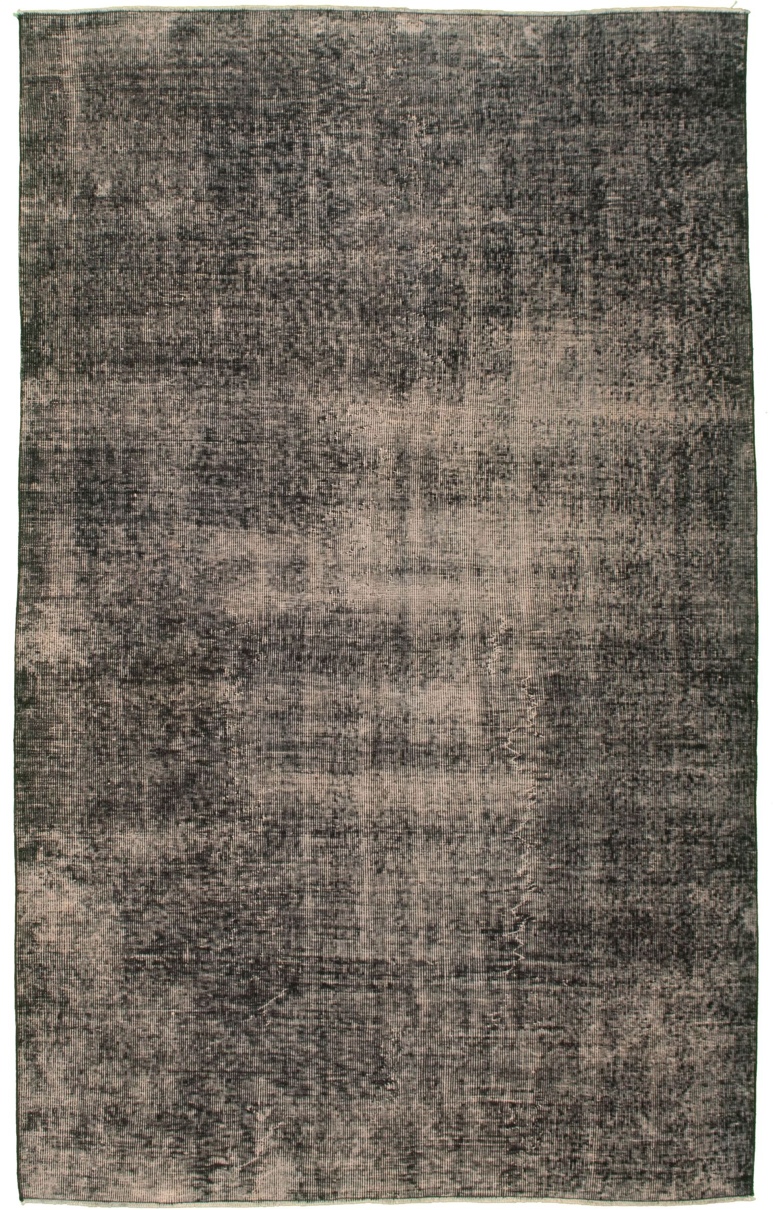 Hand-knotted Color Transition Black Wool Rug 4'11" x 8'4" Size: 4'11" x 8'4"  