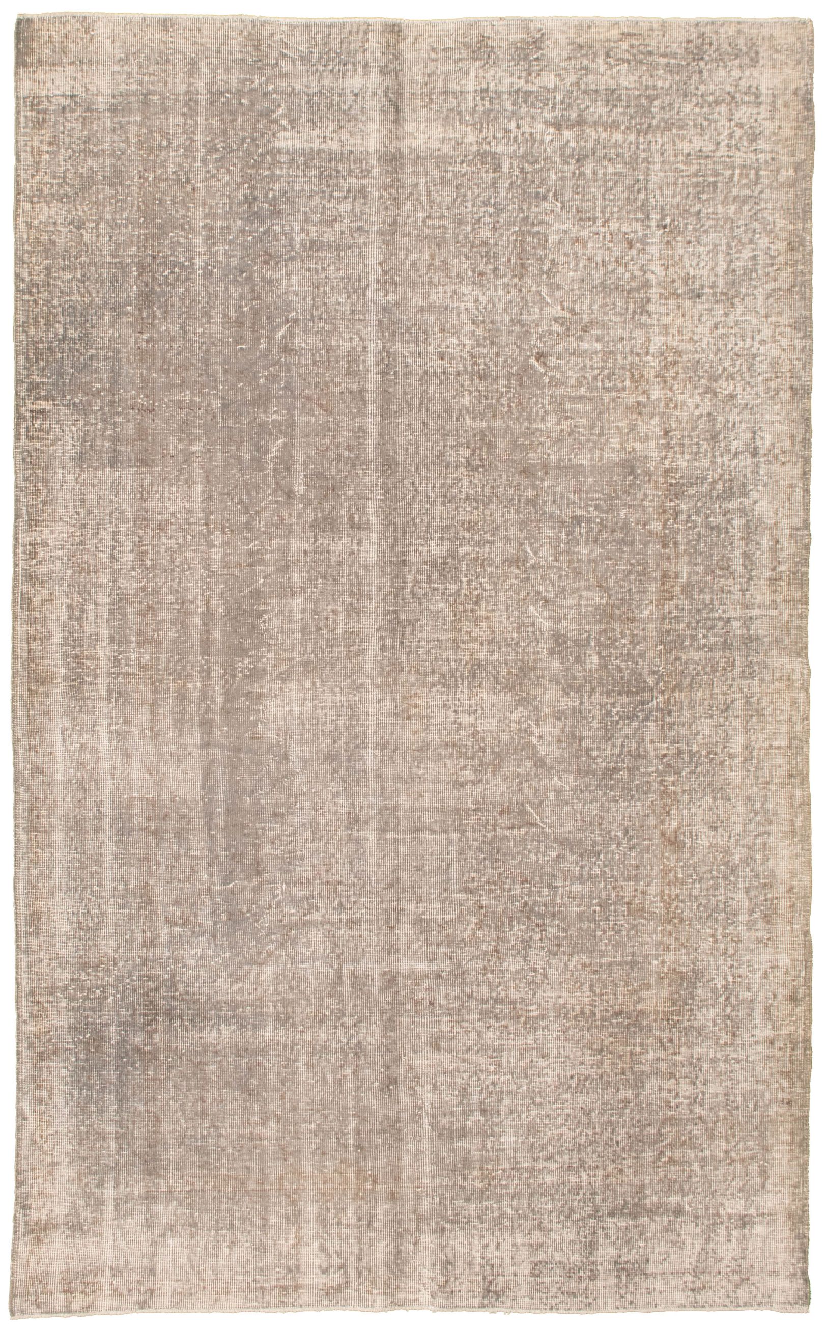 Hand-knotted Color Transition Light Grey Wool Rug 5'8" x 9'6"  Size: 5'8" x 9'6"  