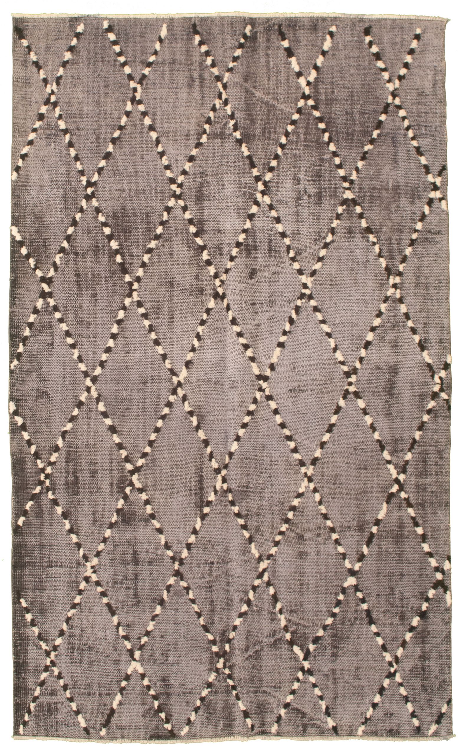 Hand-knotted Color Transition Black, Grey Wool Rug 4'11" x 8'4" Size: 4'11" x 8'4"  