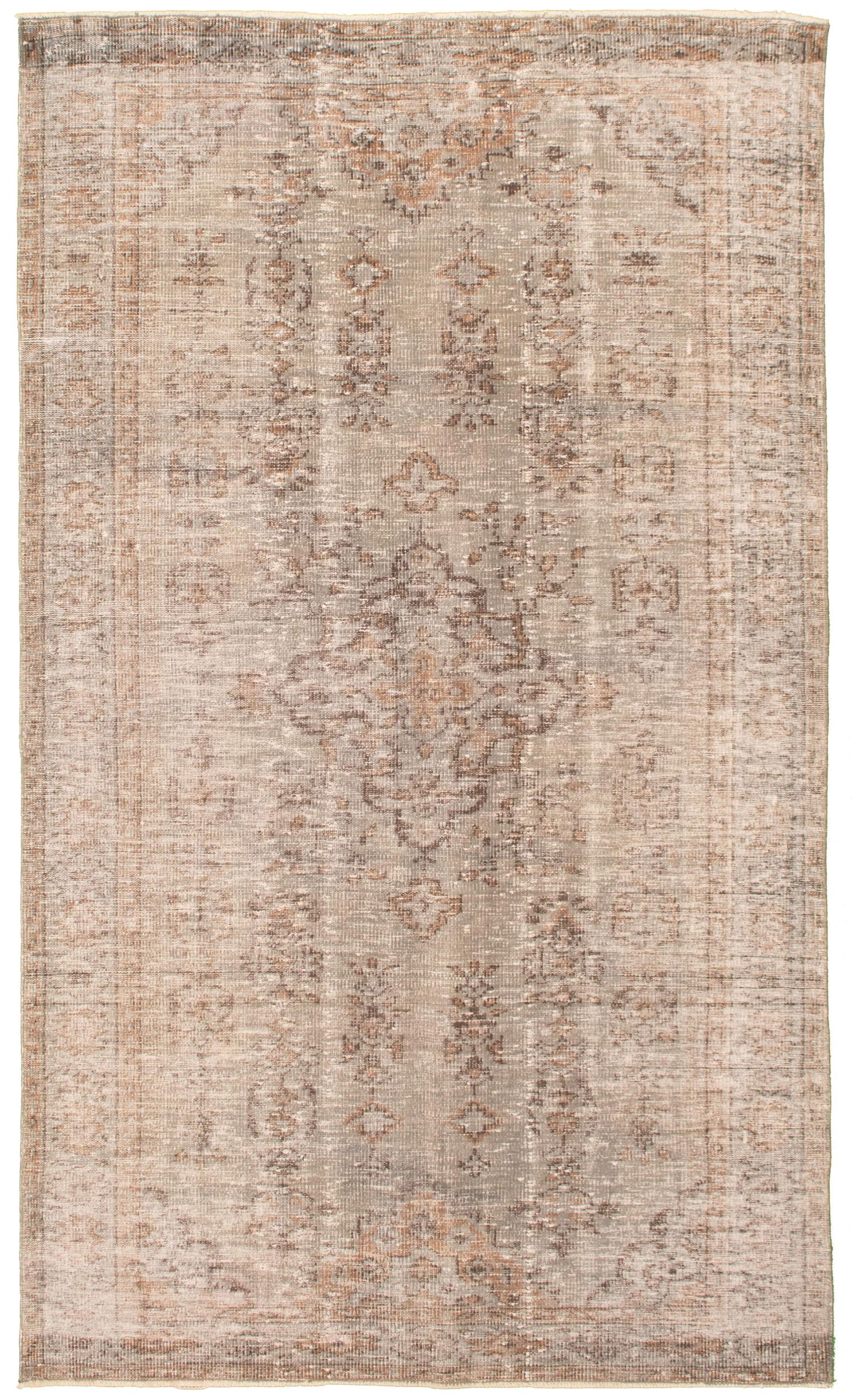 Hand-knotted Color Transition Light Green Wool Rug 5'5" x 9'4" Size: 5'5" x 9'4"  