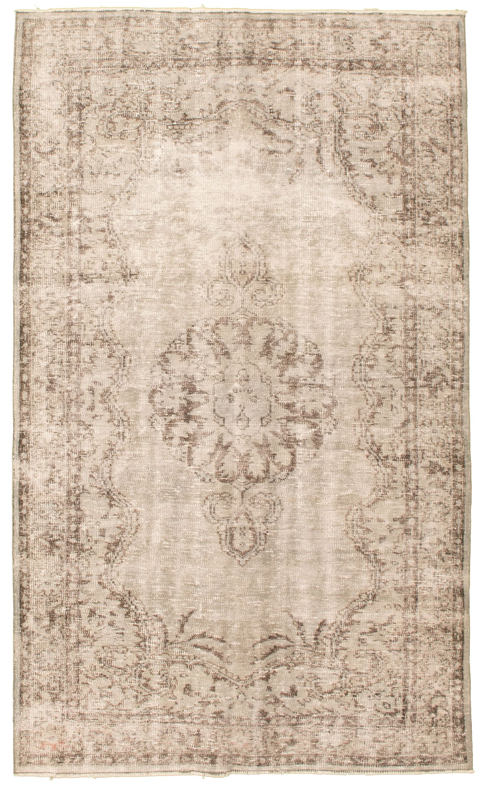 Hand-knotted Antalya Vintage Light Green Wool Rug 5'1" x 8'7" Size: 5'1" x 8'7"  