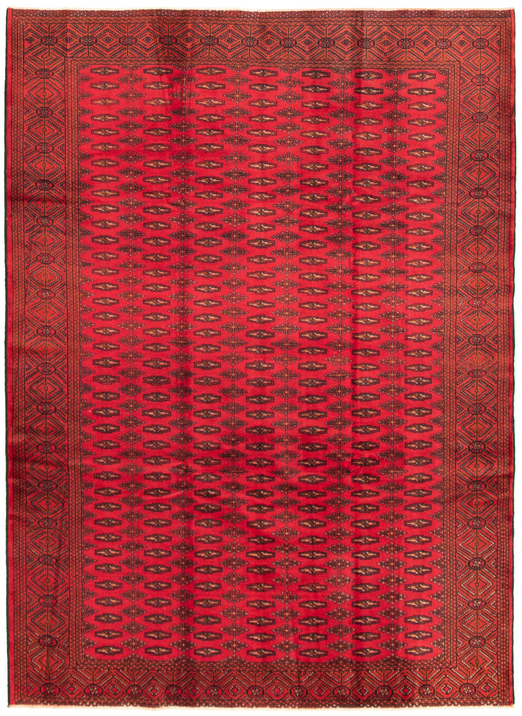Hand-knotted Khal Mohammadi Red Wool Rug 6'7" x 9'2"  Size: 6'7" x 9'2"  