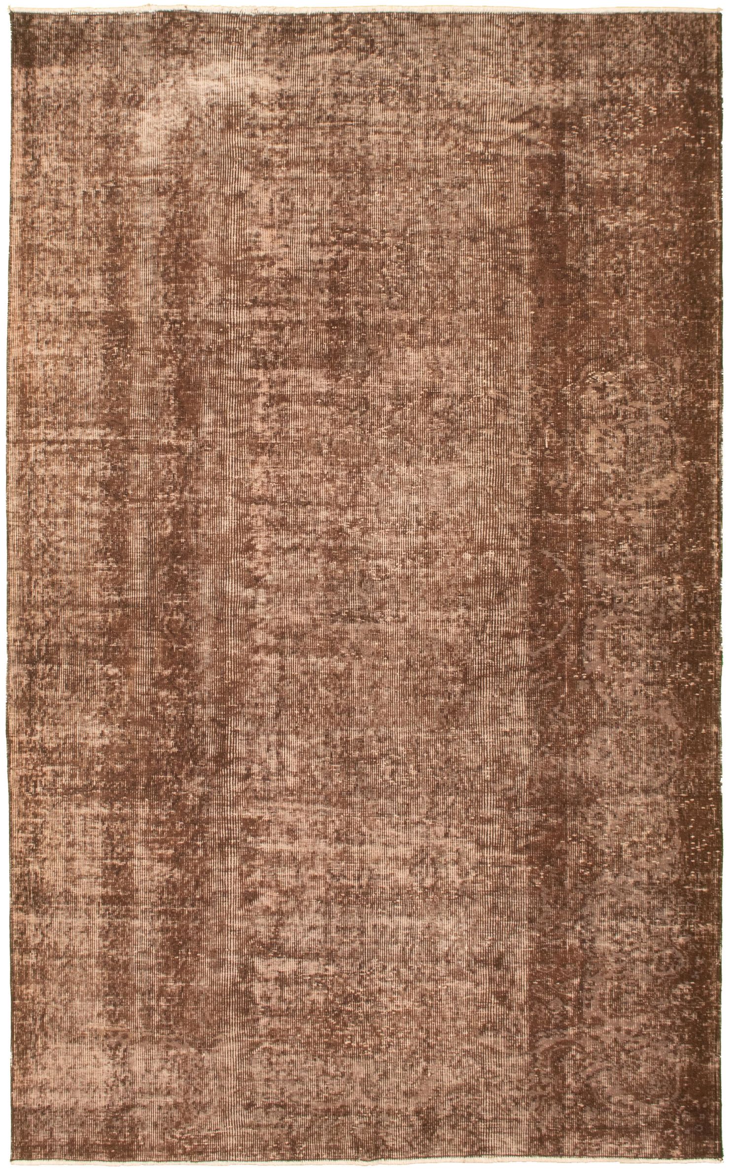 Hand-knotted Color Transition Dark Brown Wool Rug 5'11" x 8'9" Size: 5'11" x 8'9"  